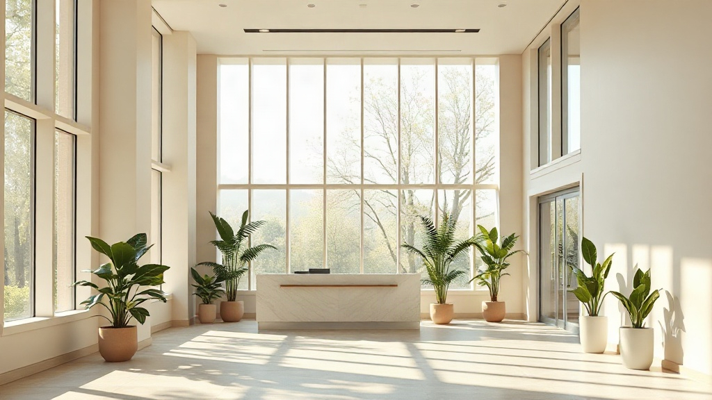 Modern wellness hospital reception